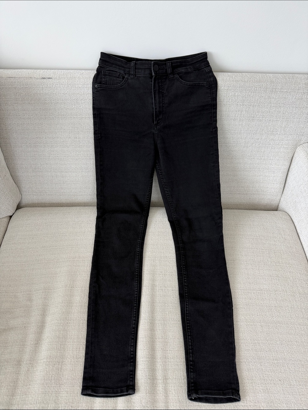 Monki Black Skinny High-Rise Jeans